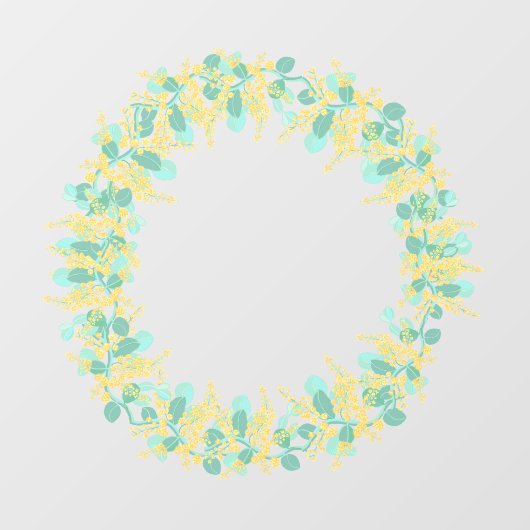 Australische wattle-bloesems raamsticker (Vel)