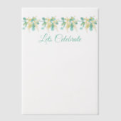 Australische wattle bloesems top banner uitnodigin vellum uitnodigingen (Voorkant)