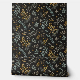 Australische wattle eucalyptus floral black behang