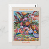 Australische wildbloemen print briefkaart (Voorkant / Achterkant)