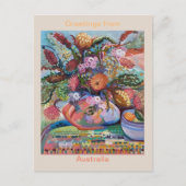 Australische wildbloemen print briefkaart (Voorkant)