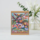 Australische wilde bloemen briefkaart (Staand voorkant)