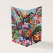 Australische wilde bloemen in vase-Kaart Kaart (Buitenkant)