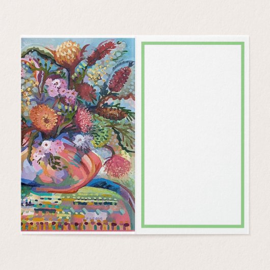 Australische wilde bloemen in vase-Kaart Kaart (Binnenkant ongevouwen)