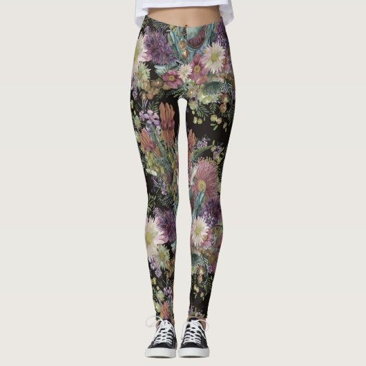 Australische wilde bloemen Leggings (Voorkant)
