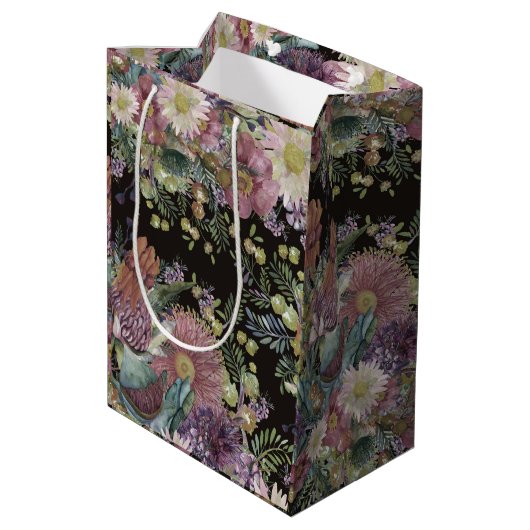 Australische wilde bloemen Medium Cadeauzakje (Achterkant Gekanteld)