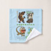 Australische wilde dieren bad handdoek (Wasdoekje)