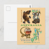 Australische wilde dieren briefkaart (Voorkant / Achterkant)