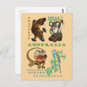 Australische wilde dieren briefkaart (Voorkant / Achterkant)
