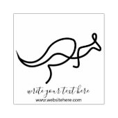 Australische wilde kangoeroe rubberstempel (Afrduk)
