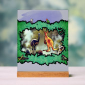 Australische Wildlife Bushland Frame Acryl Bord (Neutraal)