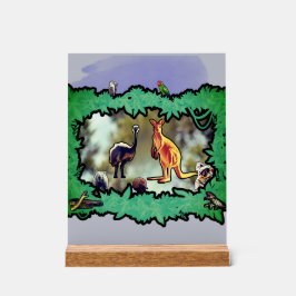 Australische Wildlife Bushland Frame Acryl Bord