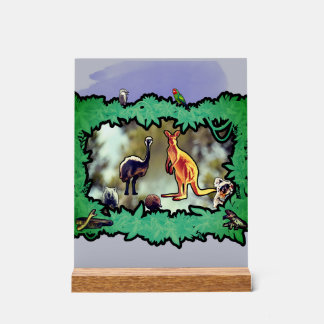Australische Wildlife Bushland Frame Acryl Bord