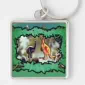 Australische Wildlife Bushland Frame Sleutelhanger (Voorkant)
