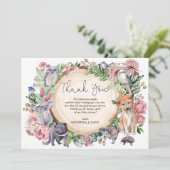 Australische Wildlife inheemse dieren groen bloeme Bedankkaart (Staand voorkant)