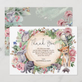 Australische Wildlife inheemse dieren groen bloeme Bedankkaart (Voorkant / Achterkant)