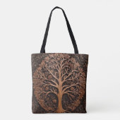 Australische Woodlands: 3D Warah Tree Houtprint, Tote Bag (Achterkant)