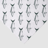 Australische zalm in Racing Groen en Wit Tissuepapier (Detail)