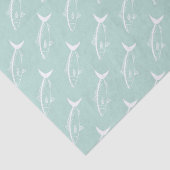 Australische zalm vis in wit op Aqua Tissuepapier (Detail)