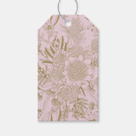 Australische Zomer Struik Blooms Cadeaulabel