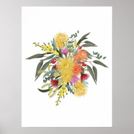 Australische zomerse bloesems poster