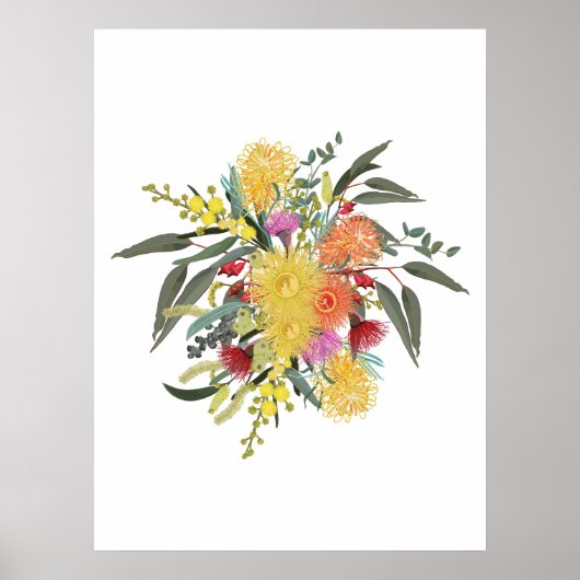 Australische zomerse bloesems poster (Voorkant)