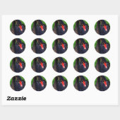 Australische zwarte zwaan ronde sticker (Vel)