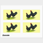 Australorp Black Chickens Rechthoekige Sticker (Vel)