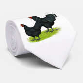 Australorp Black Chickens Stropdas (Opgerold)