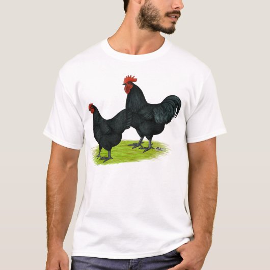 Australorp Black Chickens T-shirt (Voorkant)