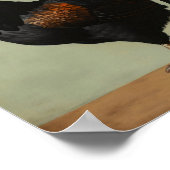 Australorp Chicken Art Print Poster, Vintage Bird (Hoek)