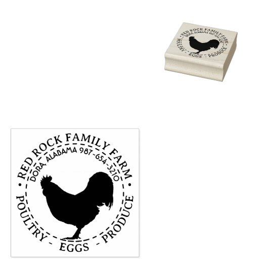 Australorp Kip Haantje Pluimvee Eieren Zakelijk  Rubberstempel (Gestempeld)