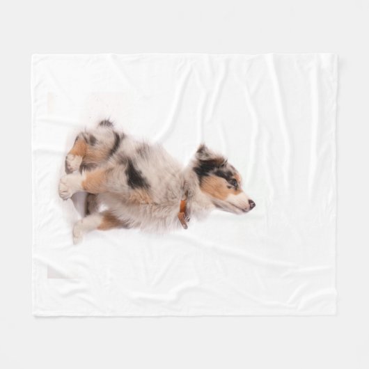 Austran shepherd puppy fleece deken (Voorkant (Horizontaal))