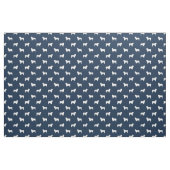 Austrarlian Shepherd dog blue silhouette Stof (Fat Quarter)