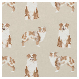 Austrarlian Shepherd red merle dog Stof