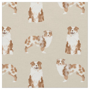 Austrarlian Shepherd red merle dog Stof