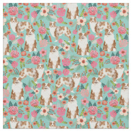 Austrarlian Shepherd red merle  florals Stof