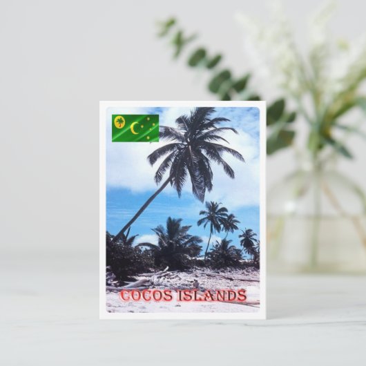 Austraslia - Cocos (Keeling) - Palms - Briefkaart (Staand voorkant)