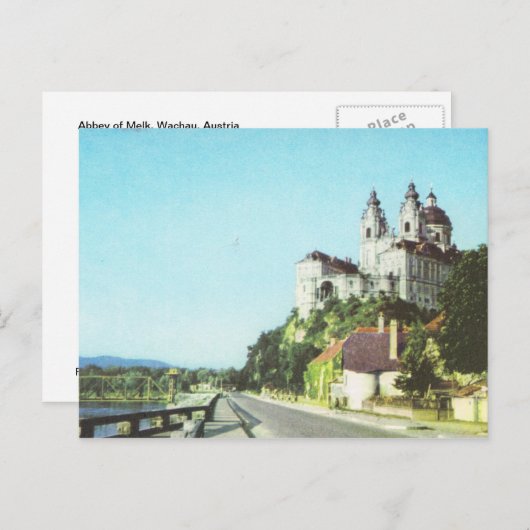 -Austria Abbey of Melk, Wachau, Briefkaart (Voorkant / Achterkant)