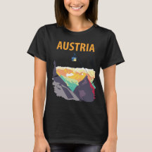 Austria Alpien Kabelbaan Gezicht Reis T-Shirt