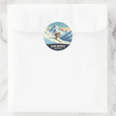 Austria Arlberg Skier Ronde Sticker (Tas)