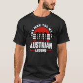 Austria Austrian Austria Flag Father T-shirt (Voorkant)