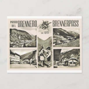 Austria, Brenner Pass, linking Austria and Italy Briefkaart
