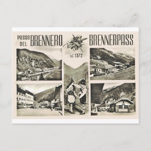 Austria, Brenner Pass, linking Austria and Italy Briefkaart (Voorkant)