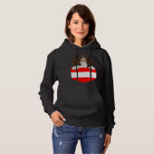 Austria Flag English Springer Spaniel Dog In Pocke Hoodie (Voorkant volledig)