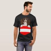 Austria Flag English Springer Spaniel Dog In Pocke T-shirt (Voorkant volledig)