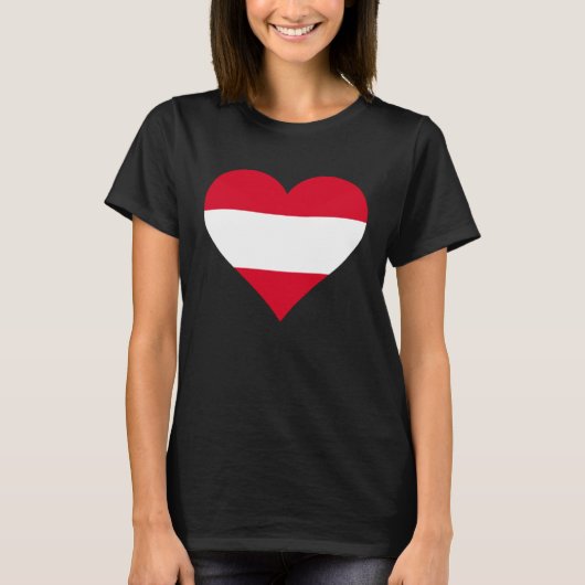 Austria Flag Heart Austria Gifts Love Austria T-shirt (Voorkant)
