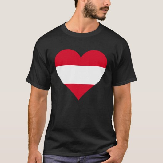 Austria Flag Heart Austria Gifts Love Austria T-shirt (Voorkant)
