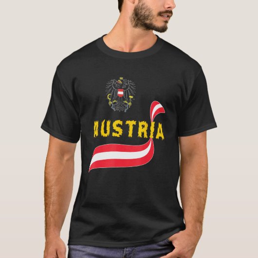 Austria,Flag of Austria,Austria Flag._1 T-shirt (Voorkant)