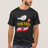 Austria,Flag of Austria,Austria Flag. T-shirt (Voorkant)